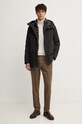 Sisley pantaloni de catifea cord 41ZNSF04R maro AW24