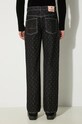 Marine Serre jeansy Moon Laser Denim Straight Jeans czarny MPA066A.RDEN0001