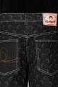 Marine Serre jeans Moon Laser Denim Straight Jeans MPA066A.RDEN0001 nero