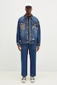 Traperice Maison Kitsuné Workwear Pants NM01108WW5023 mornarsko plava