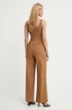 Лляний комбінезон A.L.C. Isabel 4JUMP00173 коричневий AW24