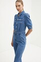 Morgan kombinezon jeansowy PCHICA niebieski PCHICA