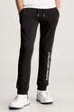 Calvin Klein Jeans spodnie dresowe bawełniane dziecięce REGULAR JOGGER nadruk czarny IU0IU00604.9BYH