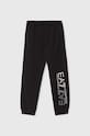 Детски памучен спортен панталон EA7 Emporio Armani 6DBP59.BJ05Z черен AW24