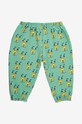 Băieți Bobo Choses pantaloni de trening din bumbac pentru bebeluși Faraway Castle 224AB061 verde