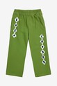 Bobo Choses pantaloni tuta in cotone bambino/a Diamonds 224AC091 verde AW24
