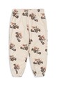 Konges Sløjd pantaloni de trening pentru copii ITTY SWEAT PANTS GOTS tricotaj bej KS101539