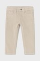 Mayoral pantaloni de bumbac pentru copii sztruks slim fit basi 502.3A.Baby.9BYH bej AW24