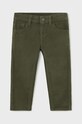 Dječje pamučne hlače Mayoral sztruks slim fit basi bez uzorka zelena 502.3A.Baby.9BYH
