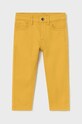 Детские хлопковые брюки Mayoral slim fit basic хлопок жёлтый 563.3F.Baby.9BYH