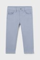 Mayoral spodnie bawełniane dziecięce slim fit basic bawełna niebieski 563.3F.Baby.9BYH