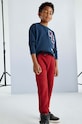Mayoral pantaloni de trening pentru copii tricotaj burgundia 705.7A.Junior.9BYH