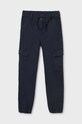 Dětské kalhoty Mayoral cargo broken látka námořnická modř 7541.7E.Junior.9BYH