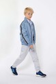 BOSS spodnie dresowe dziecięce z elastanem szary J51153.126.150