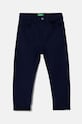 Detské nohavice United Colors of Benetton pletenina tmavomodrá 41HQCE036.G.Seasonal