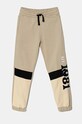 Guess spodnie dresowe bawełniane aplikacja beżowy N4BQ11.KAD73.9BYH