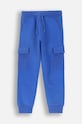 Coccodrillo pantaloni de trening din bumbac pentru copii ZC4120201DBK albastru AW24
