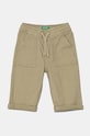 United Colors of Benetton spodnie dziecięce z elastanem beżowy 47K0GF026.P.Seasonal