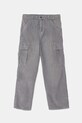 United Colors of Benetton pantaloni de bumbac pentru copii bumbac gri 480WCF03W.G.Seasonal
