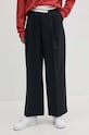 Tommy Hilfiger pantaloni din lana drept bleumarin WW0WW42229