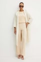 Patrizia Pepe spodnie 8P0653.A6F5 beżowy AW24