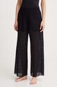 Vilebrequin pantaloni de bumbac LACY drept negru LCYAV762