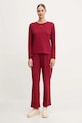 Nohavice BOSS 50520148 burgundské AA00