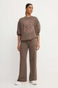 Παντελόνι φόρμας Guess NOÉMIE V4YB16.KC3D2 καφέ AW24