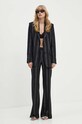 Шерстяные брюки MSGM 3741MDP01A.247604 чёрный AW24