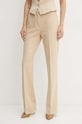 Nohavice Guess CARLA s elastanom béžová W4YB30.WFWX2