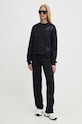 Armani Exchange spodnie dresowe bawełniane 6DYP80.YJFZZ czarny AW24