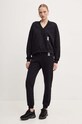 Pinko pantaloni de trening din bumbac 100371.A23C negru AW24