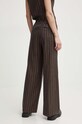 Odzież Day Birger et Mikkelsen spodnie lniane Enzo - Casual Linen Stripe DAY65243238 brązowy