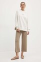 Kalhoty Max Mara Leisure 2426336017600 béžová AW24