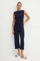 Max Mara Leisure spodnie 2426336017600 granatowy AW24