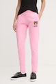 Спортивные штаны Moschino Underwear аппликация розовый A6890.4413