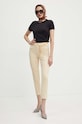 Elisabetta Franchi pantaloni PA02446E2 bej AW24