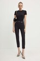 Elisabetta Franchi pantaloni PA02446E2 negru AW24