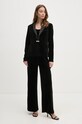 Hlače od velura Joseph Ribkoff 244927 crna AW24
