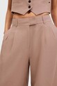 Îmbrăcăminte AllSaints pantaloni din amestec de in DERI LYN WT026Y maro