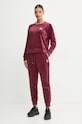 Dkny pantaloni de trening DP4P3535 burgundia AW24