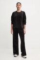 Velúrové tepláky Dkny DP4P3539 čierna AW24
