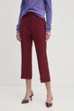 Dkny pantaloni drept burgundia D2G4A112