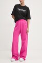 Chiara Ferragni pantaloni de trening din bumbac bumbac roz 77CBAK03