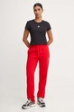 adidas pantaloni de trening Essentials IY1634 rosu AW24
