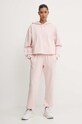 adidas pantaloni de trening din bumbac All SZN IY6817 roz AW24
