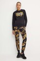 Versace Jeans Couture pantaloni della tuta di cotone 77HAA310.FS171 nero AW24