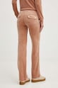Îmbrăcăminte Juicy Couture pantaloni de trening din velur DEL RAY GOLD JCAP180G.681 bej