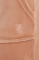 Juicy Couture spodnie dresowe welurowe DEL RAY GOLD beżowy JCAP180G.681