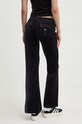 Odzież Juicy Couture spodnie dresowe welurowe RENAISSANCE CAISA LOW RISE PANT JCGBJ224002.101 czarny